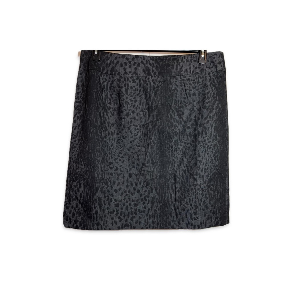 Sandro Pencil Skirt Women’s Size 18W Gray/Black Midi Leopard Print